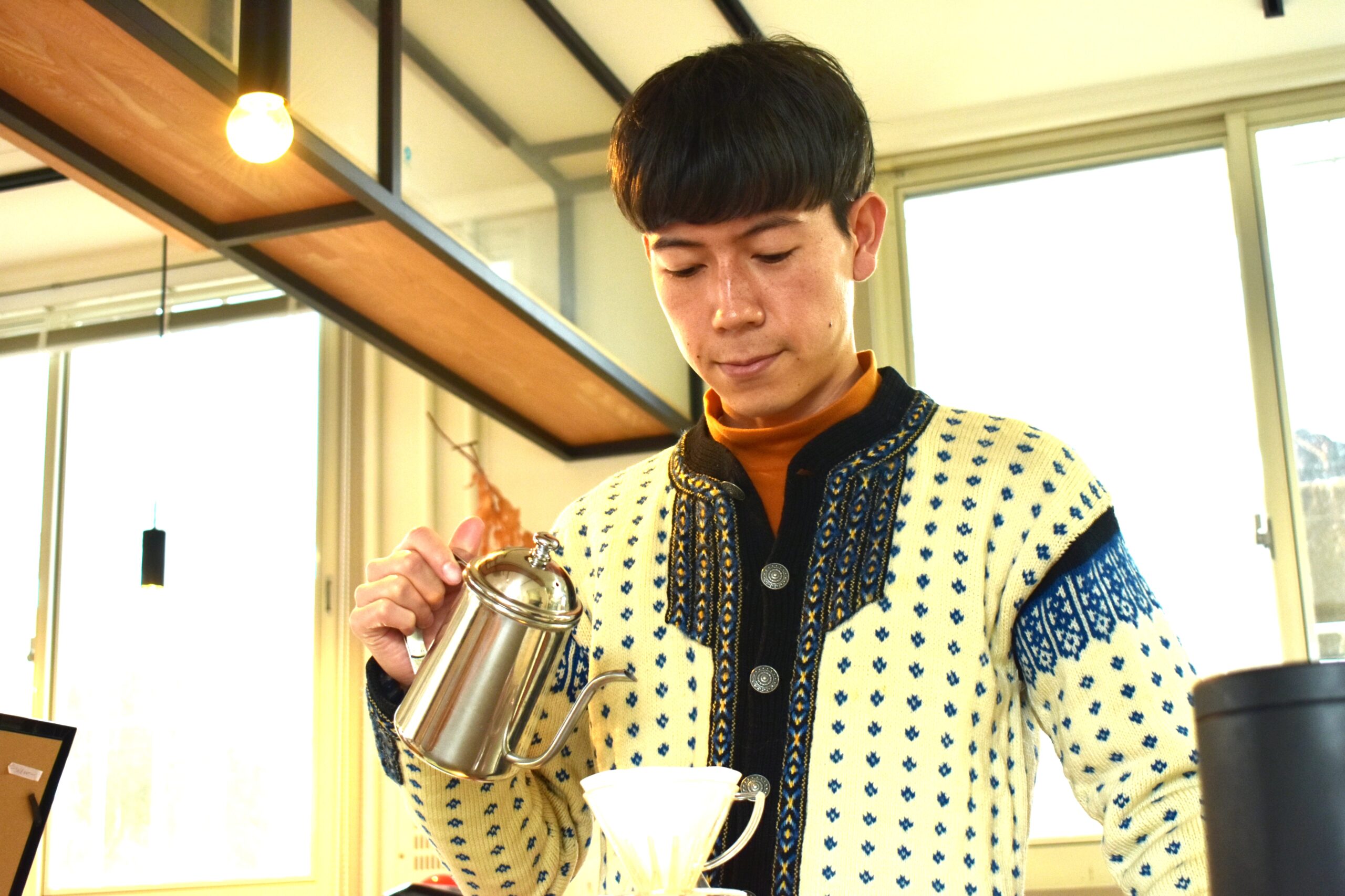 普段は大江町ATERAにてコーヒーを淹れたりしています。